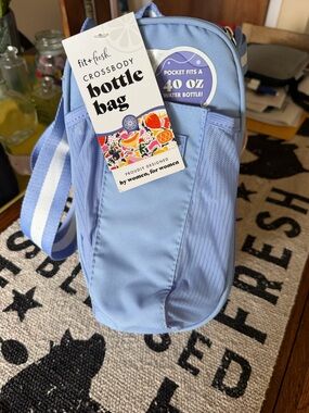fit + fresh Light Blue Crossbody Bottle Bag & Lunch Bag